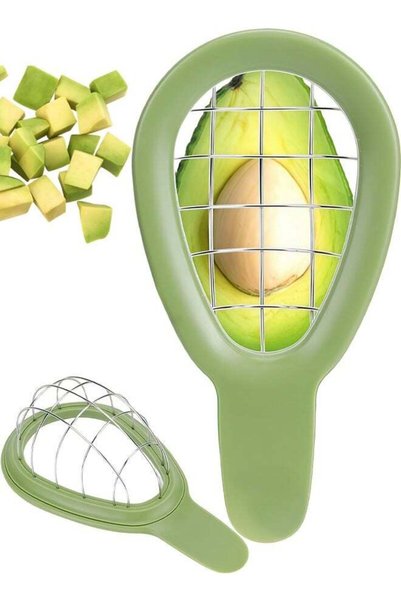 Generic Stainless Steel Avocado Cutter Dicer Pitter, Multi‑Function Fruit Sli...