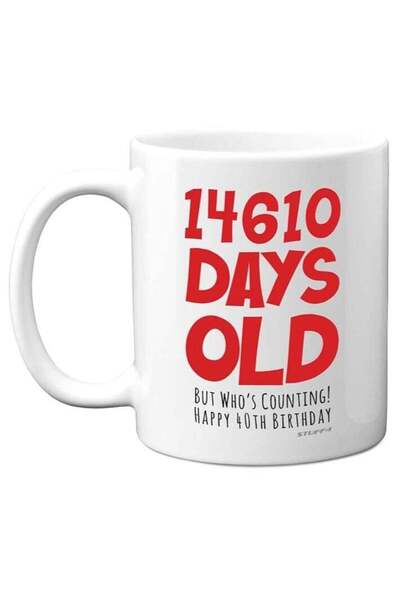 Generic 40th Birthday Mug Gift for Men Women Him Her - 14610 Days Old - Funny...