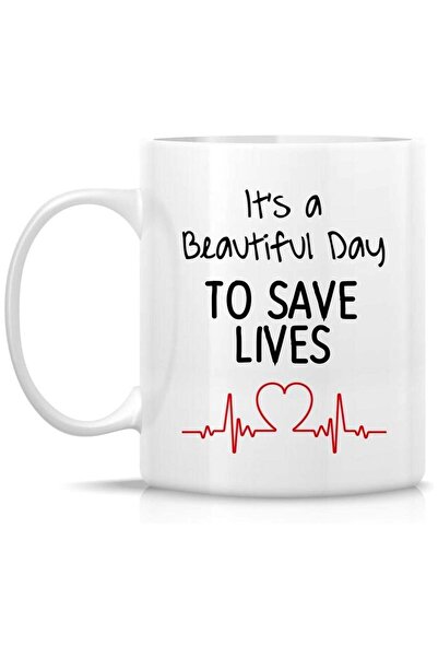 Generic Beautiful Day to Save Lives Doctor 11 Oz Ceramic Coffee Mugs - Funny,...
