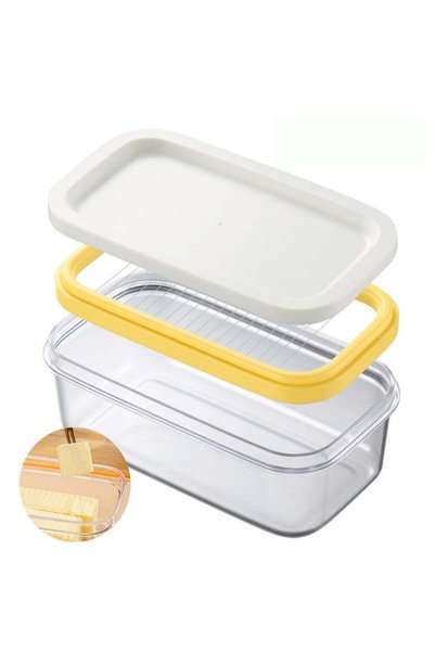 Generic Butter Box, with Transparent Lid Refrigerated Butter Slicer Cutter St...