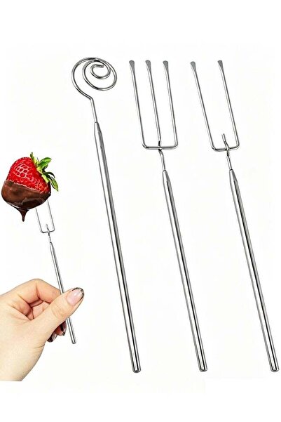 Generic 3 PCS Stainless Steel Chocolate Dipping Tools Set, with Slotted Spoon...