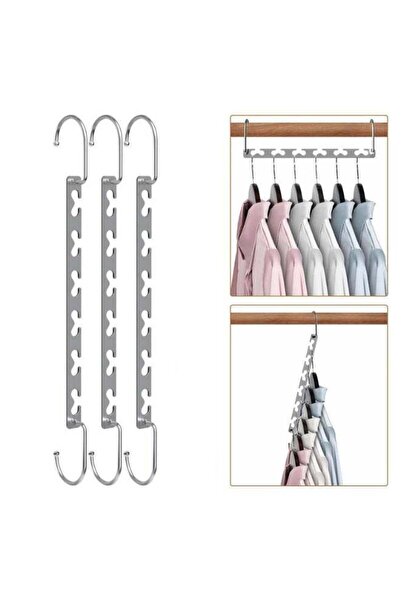Generic 3Pack Space Saving Hangers for Clothes, Sturdy Metal Hangers Wardrobe...