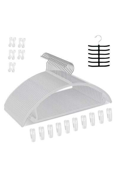 Generic Non-Slip Hangers Suit Hangers 50 Pack Ultra Thin Space Saving 360 Deg...