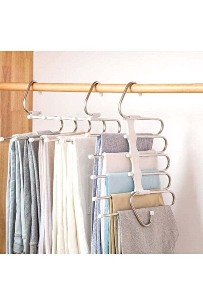 Generic Pants Hangers 2 Pack Space Saving Metal Closet Organizer, Clothes Pan...