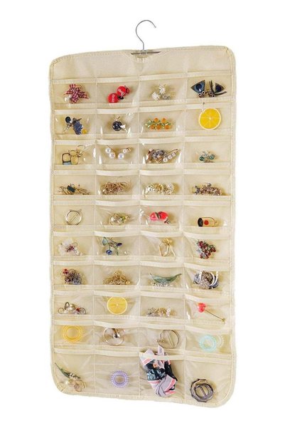 Generic Wall-mounted jewelry organizer, accessory storage box, 80-pocket orga...