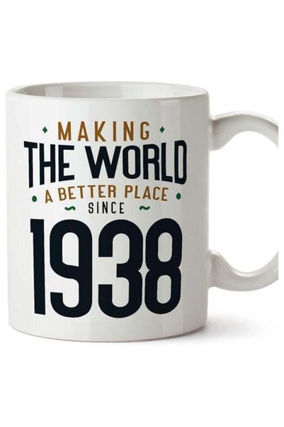 Generic 1938 Birthday Mug - in English - Making The World a Better Place - Fu...