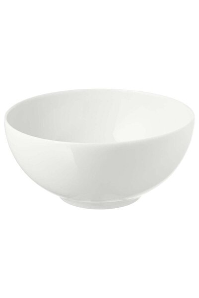 Generic White Feldspar Porcelain Bowl with Rounded Sides, 16 cm, 0.8 L