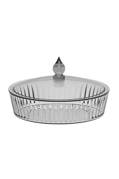 Generic 30CM Clear Acrylic Round Tray with Stylish Lid for Storing Small Item...