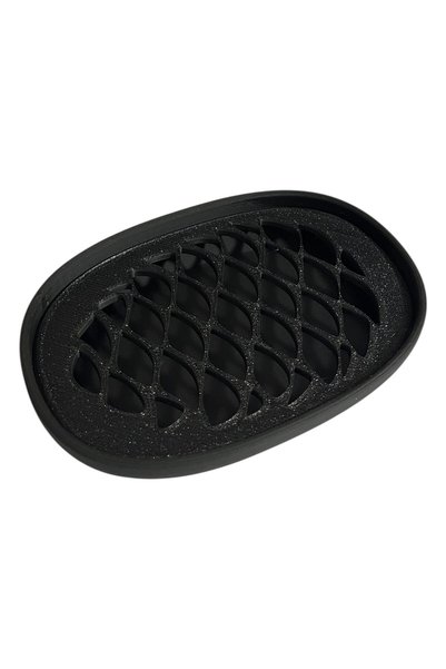 OEM Săpunieră neagră, plastic rezistent, design perforat
