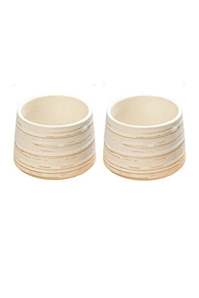 Generic 2PCS Ceramic Coffee Cups Tea Cups Espresso Cups Latte 200ml Beige(Wit...