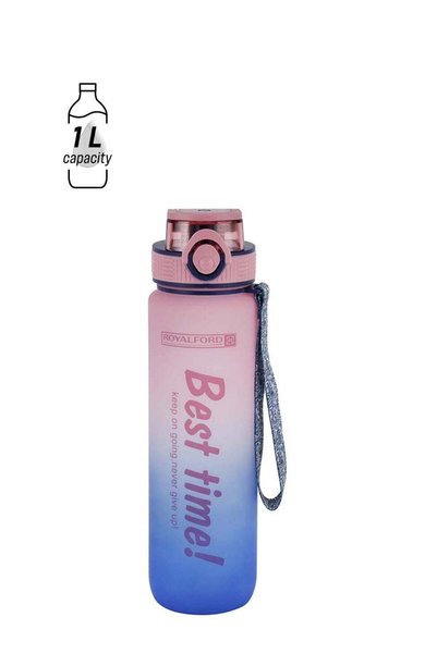 Generic Royalford 1000 ml Motivational Water Bottle, Sipper & Straw | Volume ...