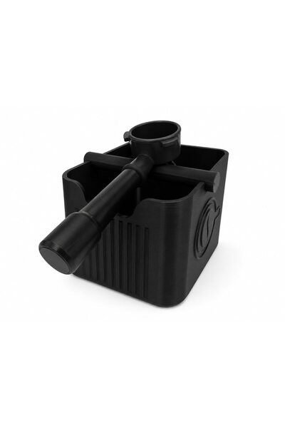 OEM Recipient pentru zaț de cafea, negru, cu bară de batere, design compact