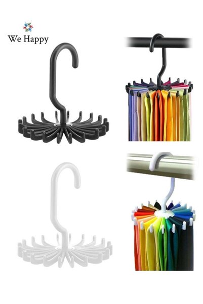 Generic Pack of 2 Tie Holder Belt Hanger with Rotating 20 Hooks Durable Scarf...