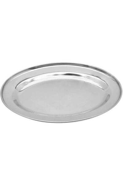 Generic Raj Stainless Steel Oval Serving Tray, 20cm, OT0020, Rice Plate, Sala...