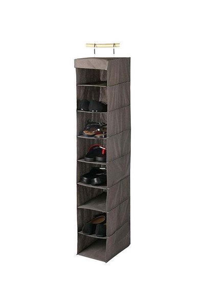 Generic 8-Layer Hanging Shoe Rack Grey 20x30x120cm