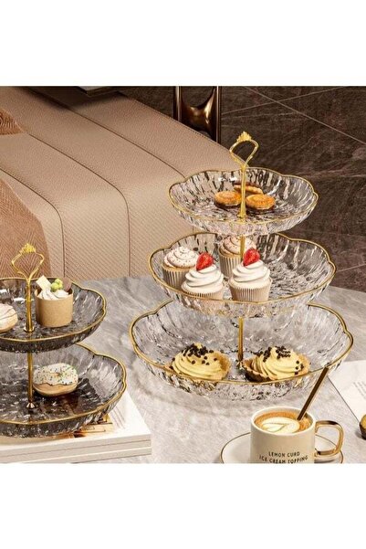 Generic 3-Tiered dessert /cake Stand, Clear Dessert Tower Holder Display / Tr...