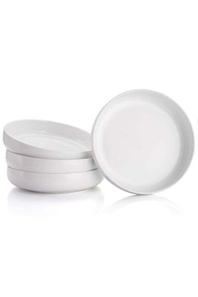 Generic Pasta Bowls Set of 4 Salad Pasta Bowls White Shallow Serving Bowl Por...