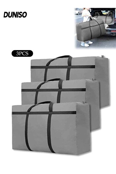 Generic 3 Pack Heavy Duty Moving Bags,Extra Large Storage Totes with Zipper a...