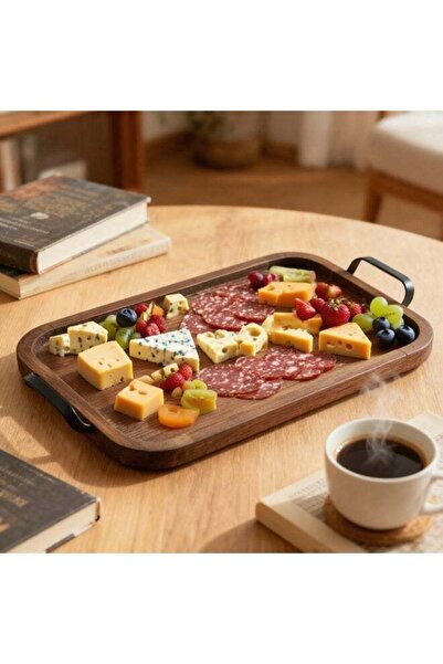 Generic Wooden Tray Brown 43x28x7cm