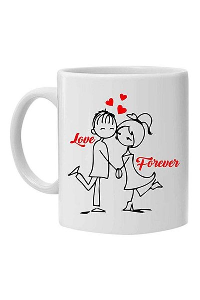 Generic Love Forever Printed Mug White 10cm