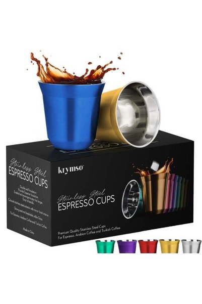 Generic 80ml Espresso Cups, Double Wall Vacuum Insulted Stainless Steel Coffe...