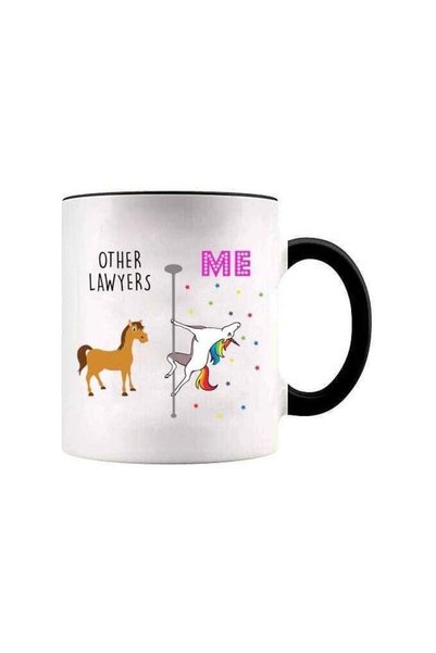 Generic DESIGN Lawyer Mug, 335ml, White, Unicorn Mug, Lawyer Gifts for Women