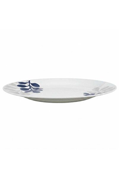 Generic Diva Pearl White Opalware Dinner Plate with Elegant Leaf Design27 cm