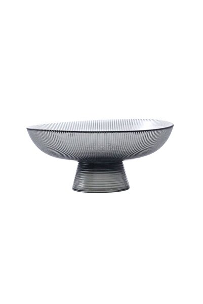 Generic Grey Tall Fruit Glass Bowl