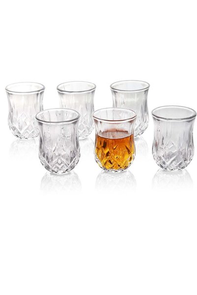 Generic Shot Glasses Set, Shot Glass Set of 6, Elegant Diamond Patterned Shot...