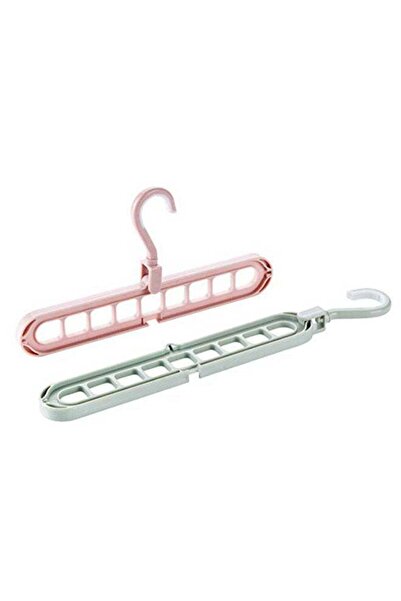 Generic 2-Piece Multi-Purpose Hangers Pink/Green 13.7 x 5 x 1.6inch