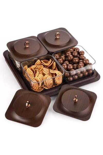 Generic Snack Serving Tray,Household Divided Serving Tray with lid,Platter Tr...