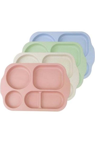 Generic 12 Inch (4PCS) Large Unbreakable Divided Plates for Kids Adults, Dish...