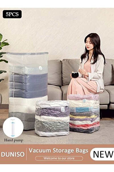 Generic Vacuum Space Saver Bag, 5 Pack Large Size Reusable Vacuum Storage Bag...