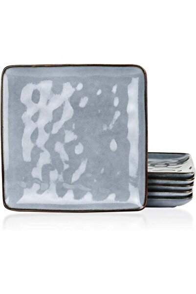 Generic Ocean Series 6 Pieces Dinner Plate Set, Square, Blue