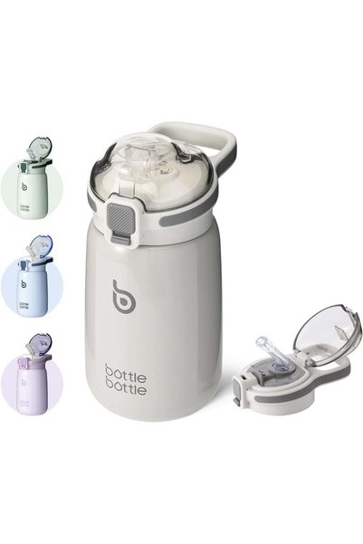 Generic BOTTLE BOTTLE Kids 12 oz Stainless Steel Water Bottle with Leak Proof...