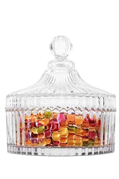 Generic 300 ml Tent Shaped Crystal Glass Sugar Bowl Jar/Candy Dish with Lid /...