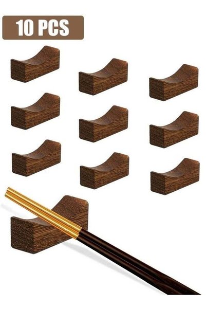 Generic 10 Pcs Wooden Chopstick Rests and Holders for Home, Hotel, Resta, ura...