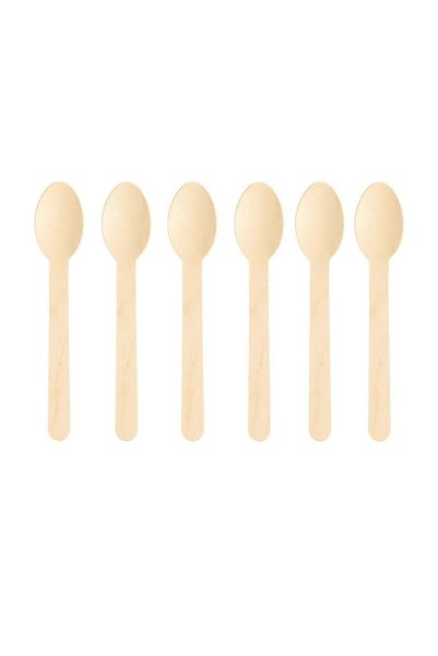 Generic Set of 6 wooden spoons, 16 cm