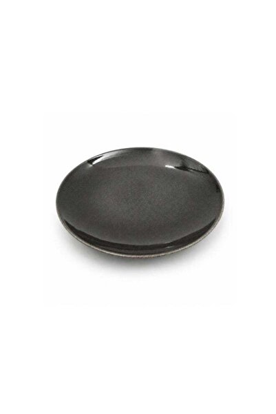 Generic Round Ceramic Dinner Plate – Premium Dark Glaze Serving Plate for Pas...