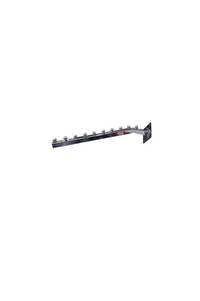 Generic Steel Cloth Slide 10 Balls Wall Hanger, Silver