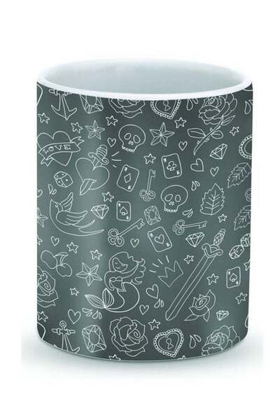 Generic Premium Doodles Designer Mug Green/White