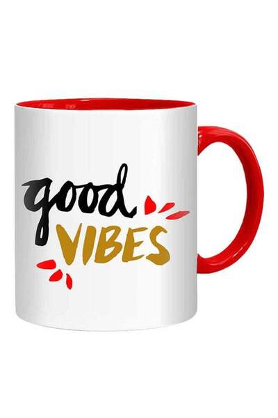 Generic Good Vibes Mug White/Red