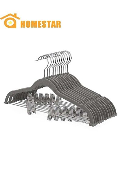 Generic 10-Pack Pants Hangers, 16.7-Inch Long Velvet Hangers with Adjustable ...