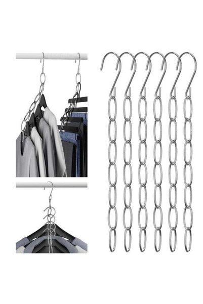 Generic Metal chain clothes rack,heavy garments, premium hanging hooks, close...