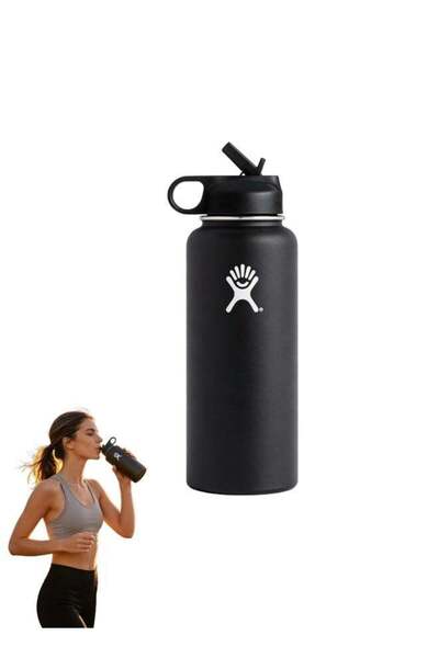 Generic 32oz Vacuum Insulated Stainless Steel Water Bottle with Straw Lid, 94...