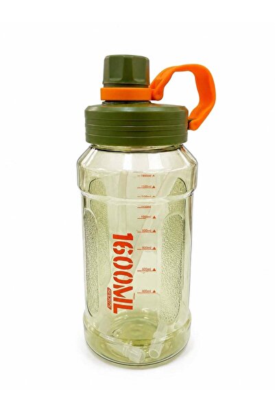 Generic Sports Water Bottle with Drinking Straw, Screw-On Lid and Large Carry...