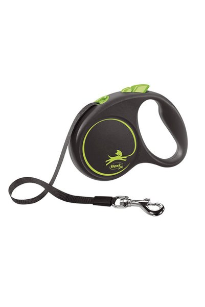 Generic Brand Black Design L Size Green 5Mt Stripe Leash