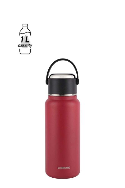 Generic Olsenmark 1000 ml Stainless Steel Vacuum Bottle- OMVF7019, Hot and Co...