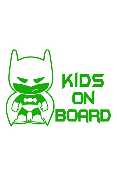 OEM Autocolant auto  "Copii la bord ", model Batman, 12cm, Verde