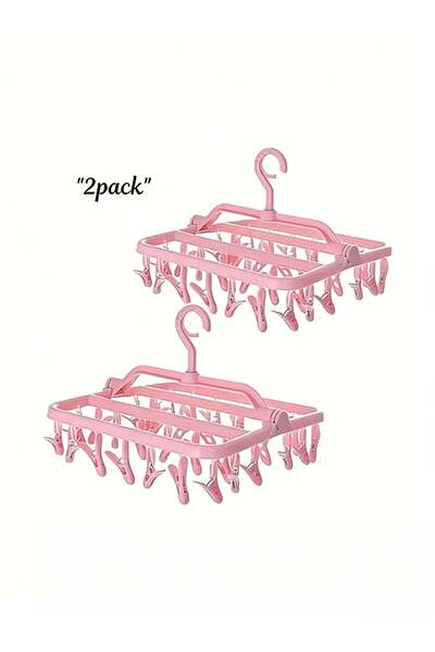 Generic 2 Pack Laundry Foldable Clothes Hangers, Folding Laundry Hanger Dryin...
